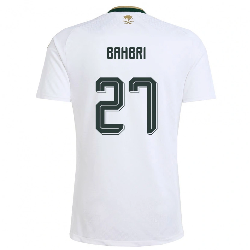 Danxen Mujer Camiseta Arabia Saudita Hatan Bahbri #27 Blanco Verde Oro 2ª Equipación 26-28 La Camisa México