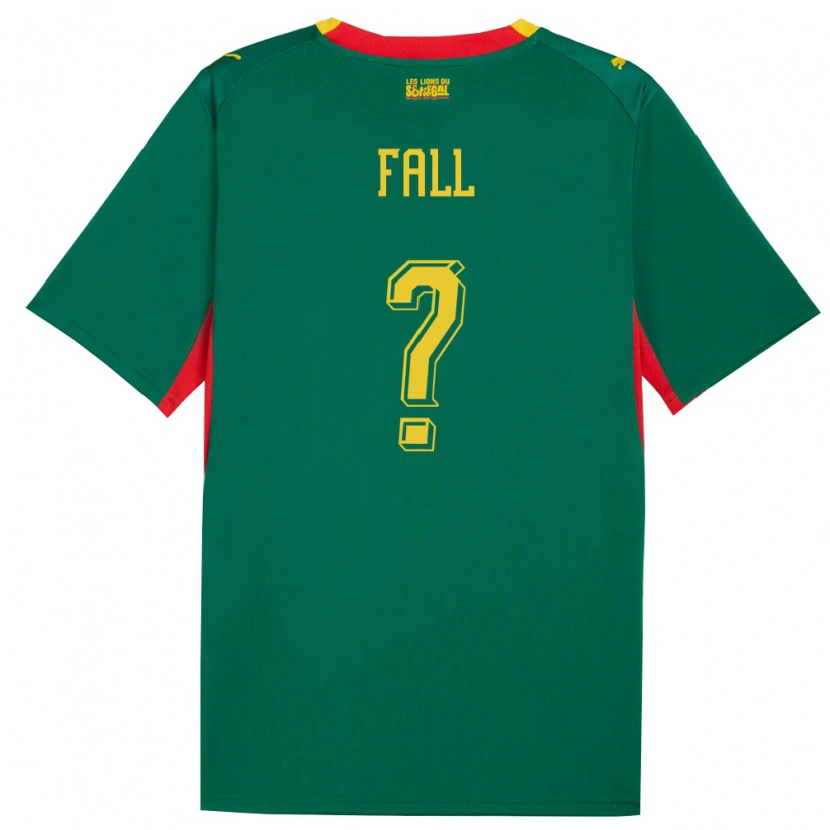 Danxen Mujer Camiseta Senegal Boubacar Fall #0 Verde Amarillo Rojo 2ª Equipación 26-28 La Camisa México