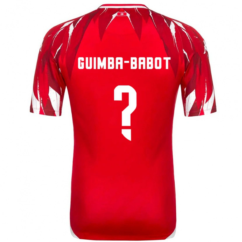 Danxen Mujer Camiseta Túnez Khays Guimba-Babot #0 Rojo Blanco 2ª Equipación 26-28 La Camisa México