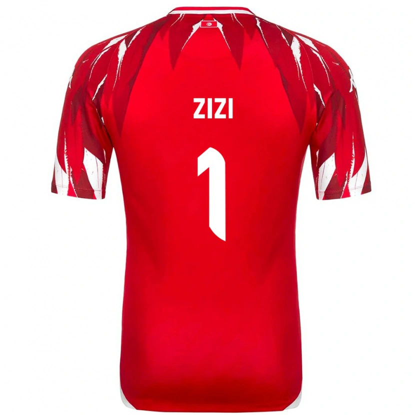 Danxen Mujer Camiseta Túnez Nesrine Zizi #1 Rojo Blanco 2ª Equipación 26-28 La Camisa México