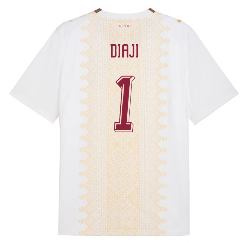 Danxen Mujer Camiseta Marruecos Said Diaji #1 Blanco Oro Rojo 2ª Equipación 26-28 La Camisa México