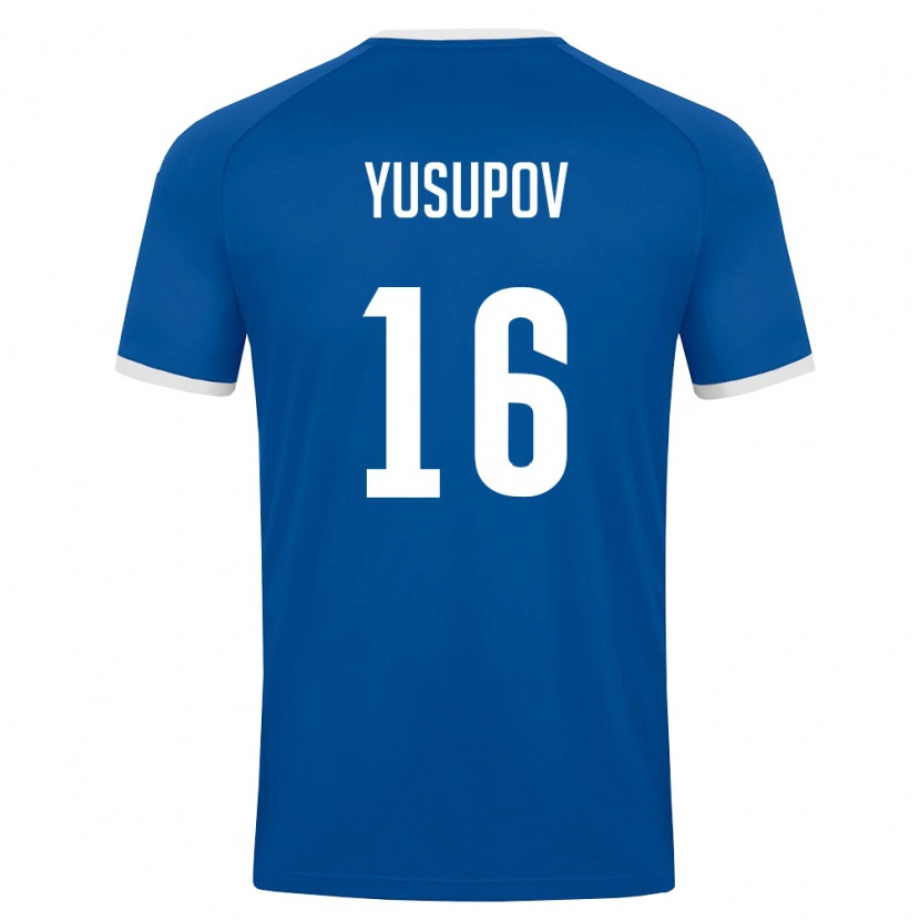 Danxen Niño Camiseta Uzbekistán Utkir Yusupov #16 Azul Real Blanco 1ª Equipación 26-28 La Camisa México