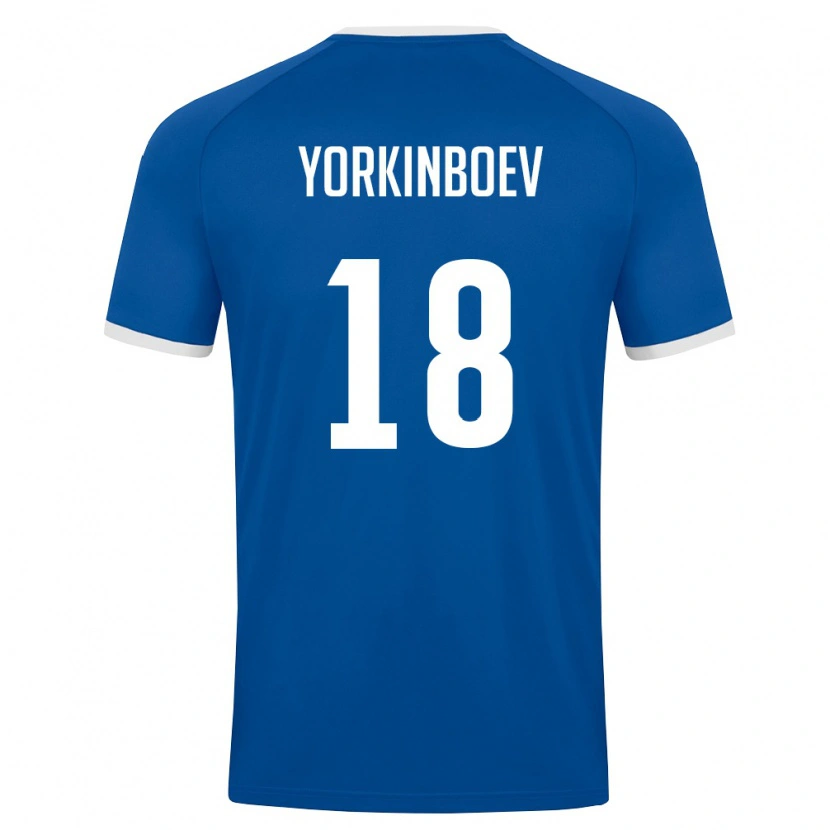 Danxen Niño Camiseta Uzbekistán Shokhzhakhon Yorkinboev #18 Azul Real Blanco 1ª Equipación 26-28 La Camisa México