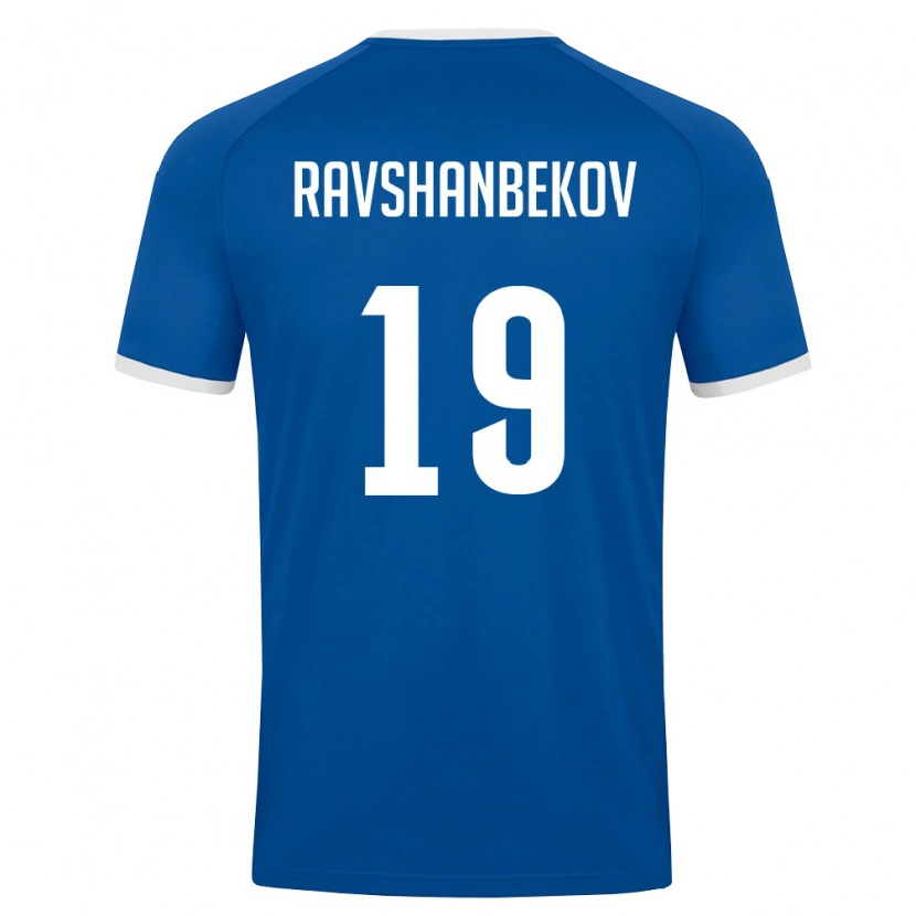 Danxen Niño Camiseta Uzbekistán Akhrorbek Ravshanbekov #19 Azul Real Blanco 1ª Equipación 26-28 La Camisa México