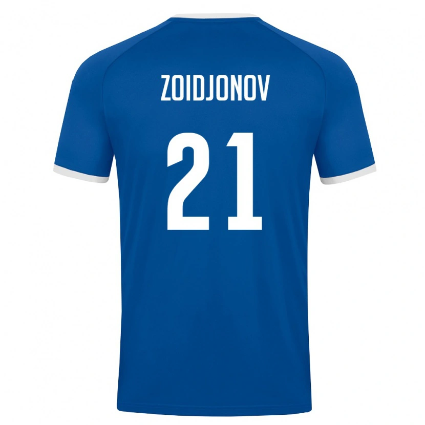 Danxen Niño Camiseta Uzbekistán Abdulboriy Zoidjonov #21 Azul Real Blanco 1ª Equipación 26-28 La Camisa México