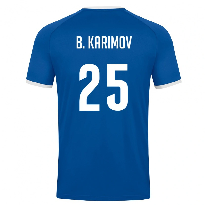 Danxen Niño Camiseta Uzbekistán Bekhruz Karimov #25 Azul Real Blanco 1ª Equipación 26-28 La Camisa México