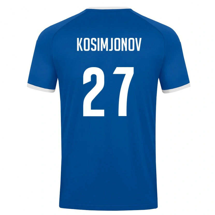 Danxen Niño Camiseta Uzbekistán Asadbek Kosimjonov #27 Azul Real Blanco 1ª Equipación 26-28 La Camisa México