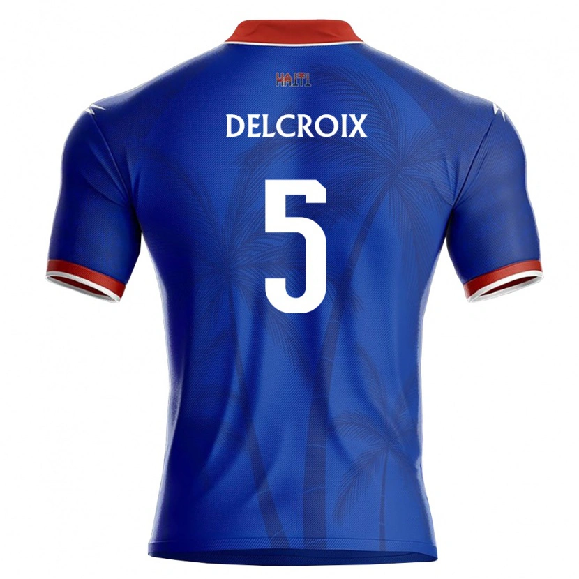 Danxen Niño Camiseta Haití Hannes Delcroix #5 Azul Rojo Blanco 1ª Equipación 26-28 La Camisa México