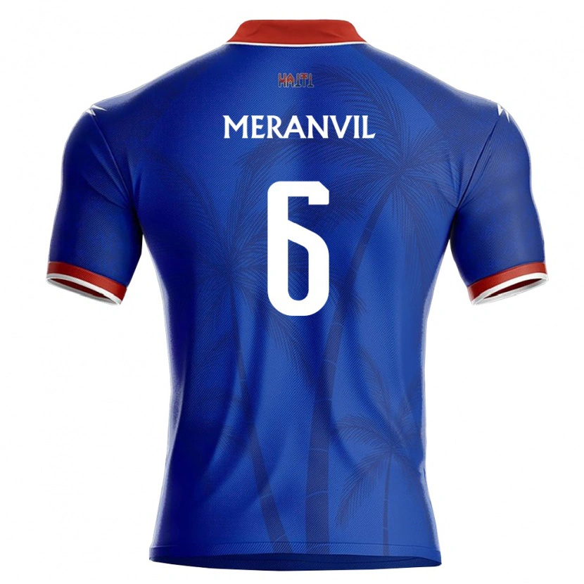 Danxen Niño Camiseta Haití Bill Meranvil #6 Azul Rojo Blanco 1ª Equipación 26-28 La Camisa México