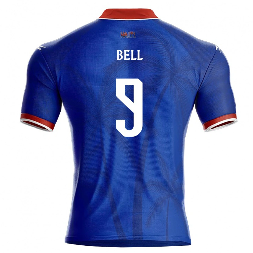 Danxen Niño Camiseta Haití Karl Bell #9 Azul Rojo Blanco 1ª Equipación 26-28 La Camisa México
