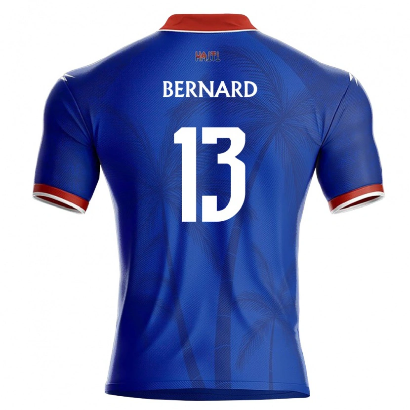 Danxen Niño Camiseta Haití Dave Bernard #13 Azul Rojo Blanco 1ª Equipación 26-28 La Camisa México