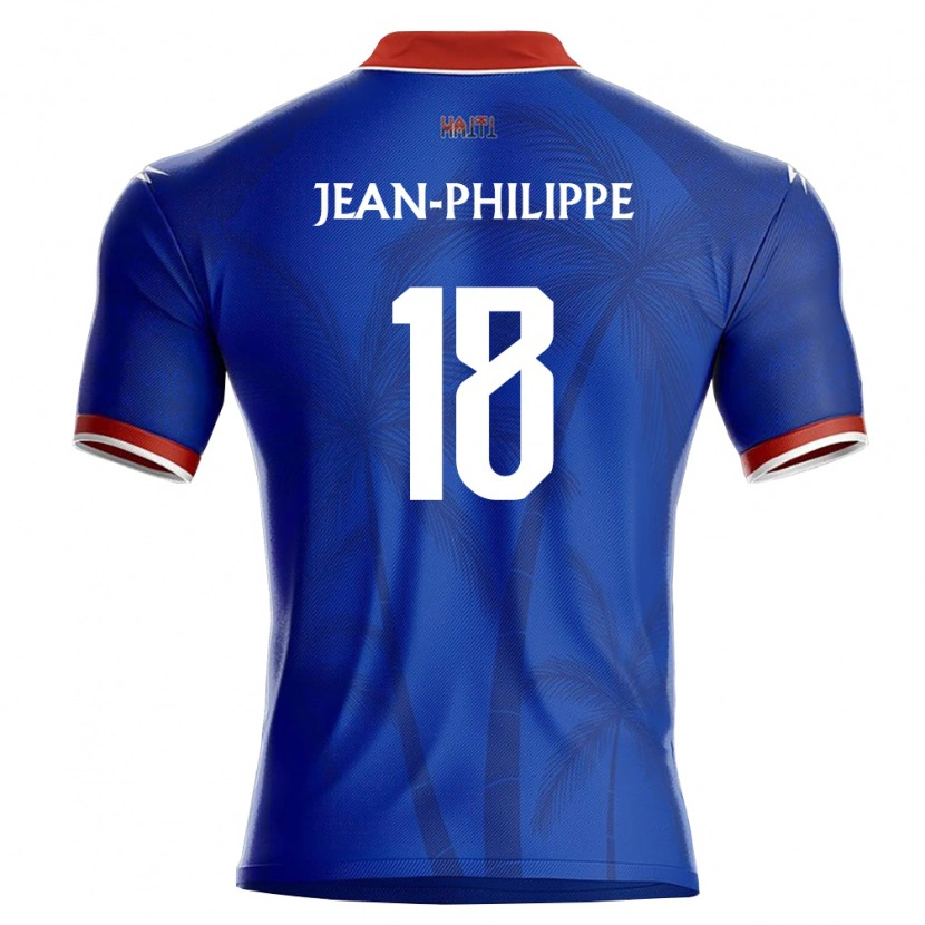 Danxen Niño Camiseta Haití Djouby Jean-Philippe #18 Azul Rojo Blanco 1ª Equipación 26-28 La Camisa México