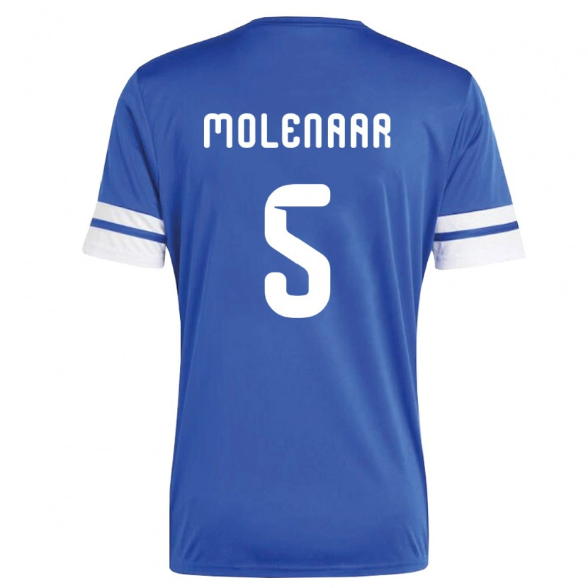 Danxen Niño Camiseta Curazao Jayron Molenaar #5 Marino Blanco 1ª Equipación 26-28 La Camisa México