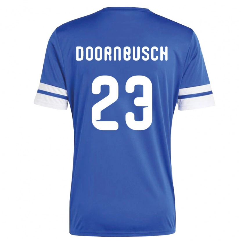 Danxen Niño Camiseta Curazao Trevor Doornbusch #23 Marino Blanco 1ª Equipación 26-28 La Camisa México