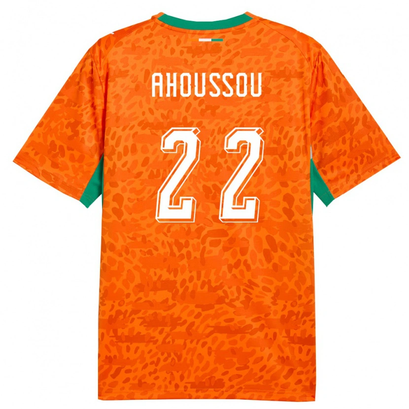 Danxen Niño Camiseta Costa De Marfil Ange Ahoussou #22 Naranja Verde Blanco 1ª Equipación 26-28 La Camisa México