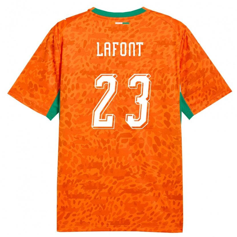 Danxen Niño Camiseta Costa De Marfil Alban Lafont #23 Naranja Verde Blanco 1ª Equipación 26-28 La Camisa México