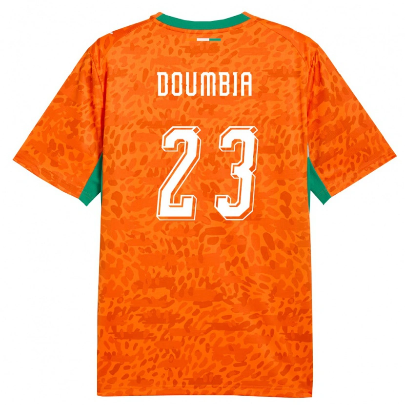 Danxen Niño Camiseta Costa De Marfil Aboubacar Doumbia #23 Naranja Verde Blanco 1ª Equipación 26-28 La Camisa México