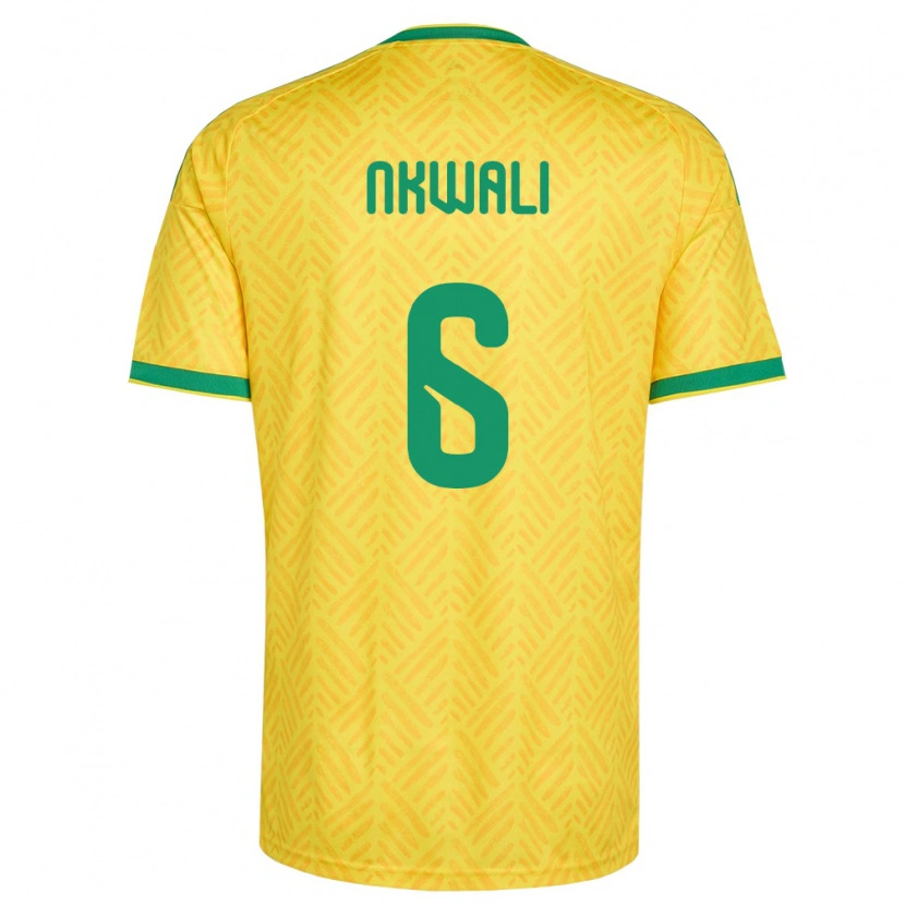 Danxen Niño Camiseta Sudáfrica Siviwe Nkwali #6 Amarillo Verde 1ª Equipación 26-28 La Camisa México