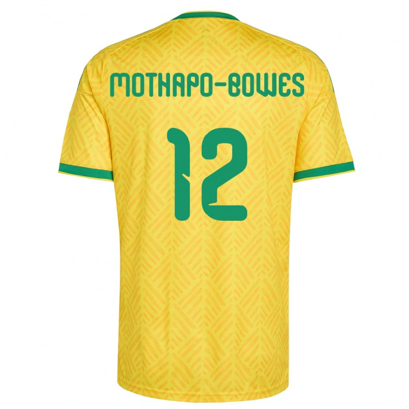 Danxen Niño Camiseta Sudáfrica Tumi Mothapo-Bowes #12 Amarillo Verde 1ª Equipación 26-28 La Camisa México