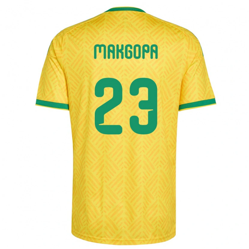 Danxen Niño Camiseta Sudáfrica Evidence Makgopa #23 Amarillo Verde 1ª Equipación 26-28 La Camisa México