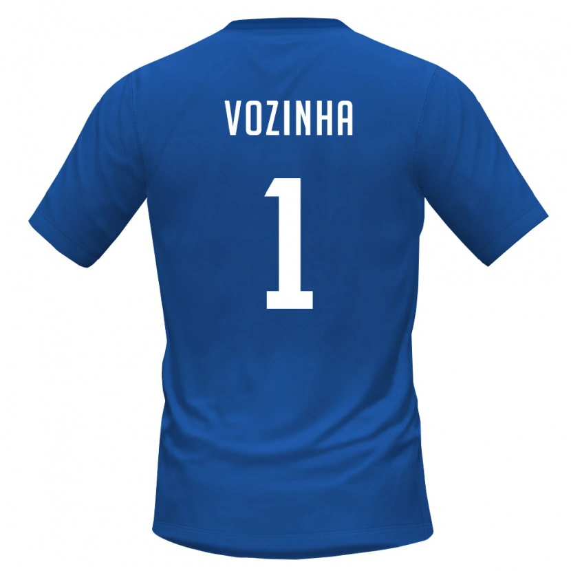 Danxen Niño Camiseta Cabo Verde Vozinha #1 Azul Real Rojo 1ª Equipación 26-28 La Camisa México
