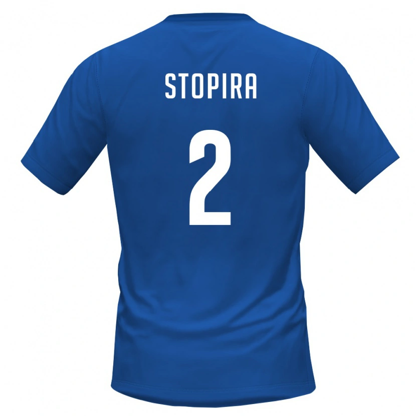 Danxen Niño Camiseta Cabo Verde Stopira #2 Azul Real Rojo 1ª Equipación 26-28 La Camisa México