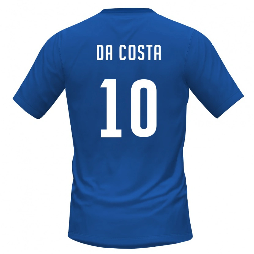 Danxen Niño Camiseta Cabo Verde Nuno Da Costa #10 Azul Real Rojo 1ª Equipación 26-28 La Camisa México