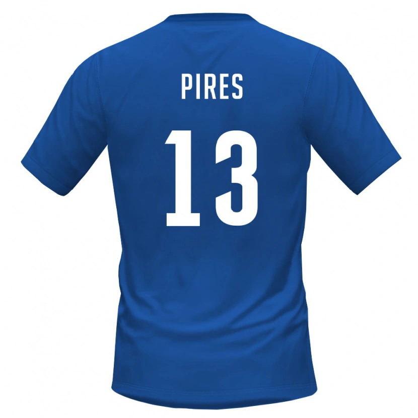 Danxen Niño Camiseta Cabo Verde Kelvin Pires #13 Azul Real Rojo 1ª Equipación 26-28 La Camisa México