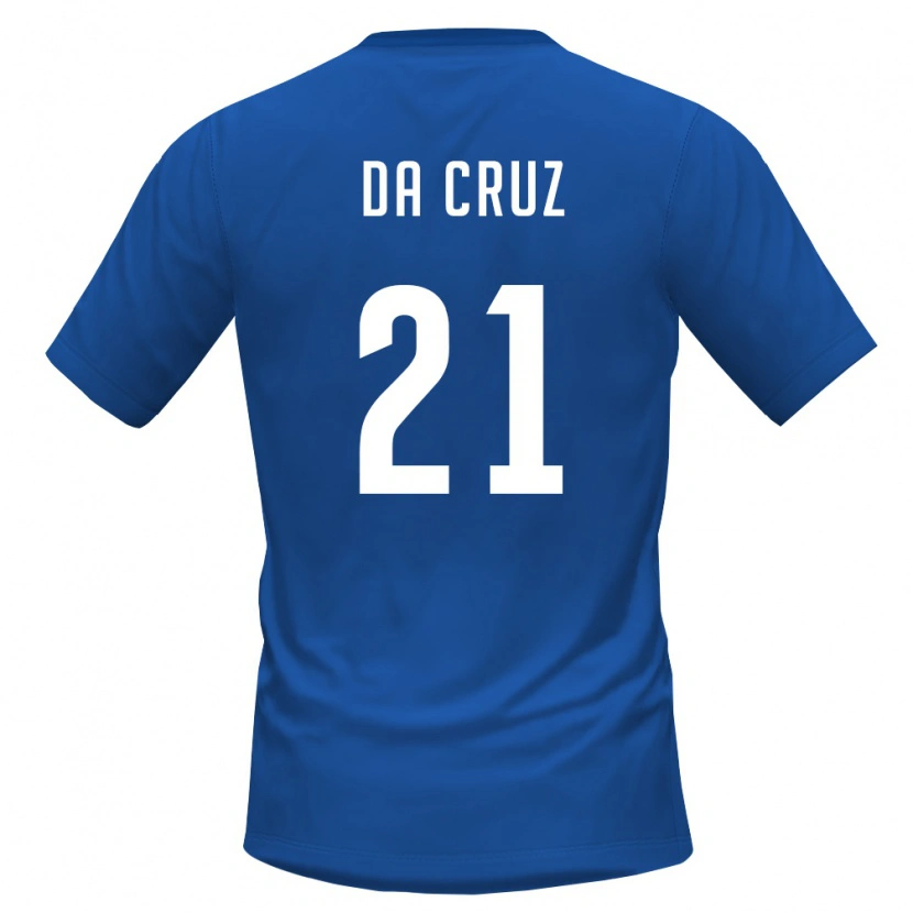Danxen Niño Camiseta Cabo Verde Alessio Da Cruz #21 Azul Real Rojo 1ª Equipación 26-28 La Camisa México
