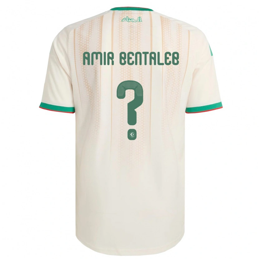 Danxen Niño Camiseta Argelia Mohamed Amir Bentaleb #0 Marfil Verde Rojo 1ª Equipación 26-28 La Camisa México