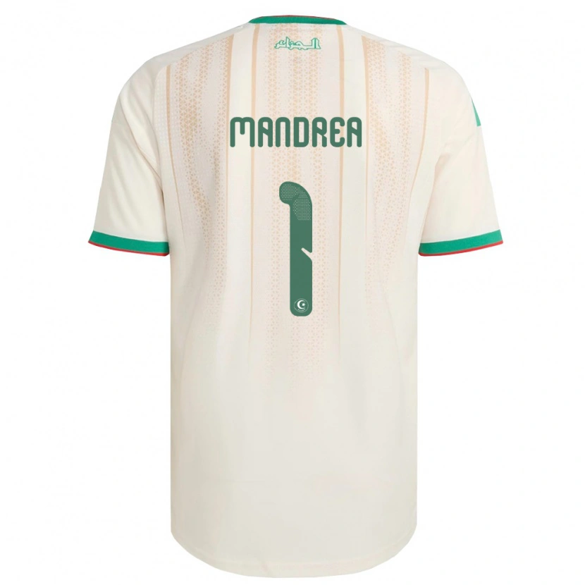 Danxen Niño Camiseta Argelia Anthony Mandréa #1 Marfil Verde Rojo 1ª Equipación 26-28 La Camisa México