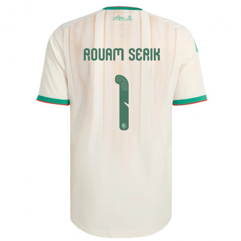 Danxen Niño Camiseta Argelia Lahouari Rouam Serik #1 Marfil Verde Rojo 1ª Equipación 26-28 La Camisa México