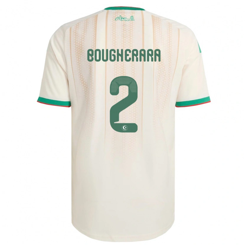 Danxen Niño Camiseta Argelia Abdelhafid Bougherara #2 Marfil Verde Rojo 1ª Equipación 26-28 La Camisa México