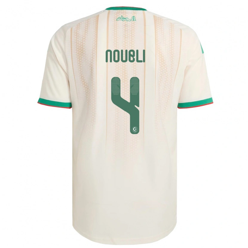 Danxen Niño Camiseta Argelia Mahmoud Noubli #4 Marfil Verde Rojo 1ª Equipación 26-28 La Camisa México