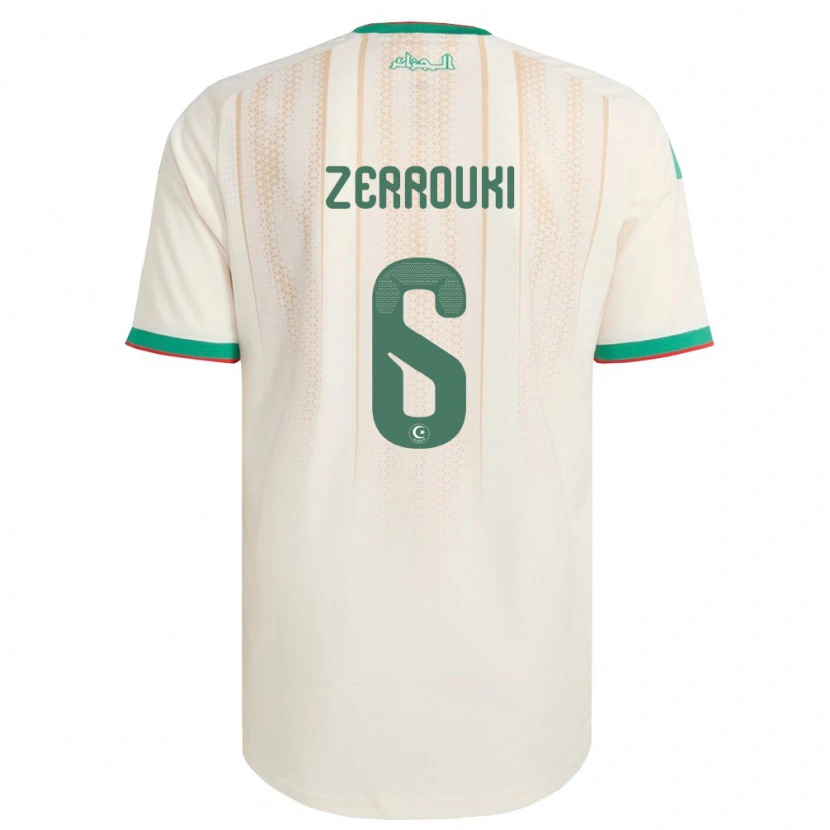 Danxen Niño Camiseta Argelia Ramiz Zerrouki #6 Marfil Verde Rojo 1ª Equipación 26-28 La Camisa México