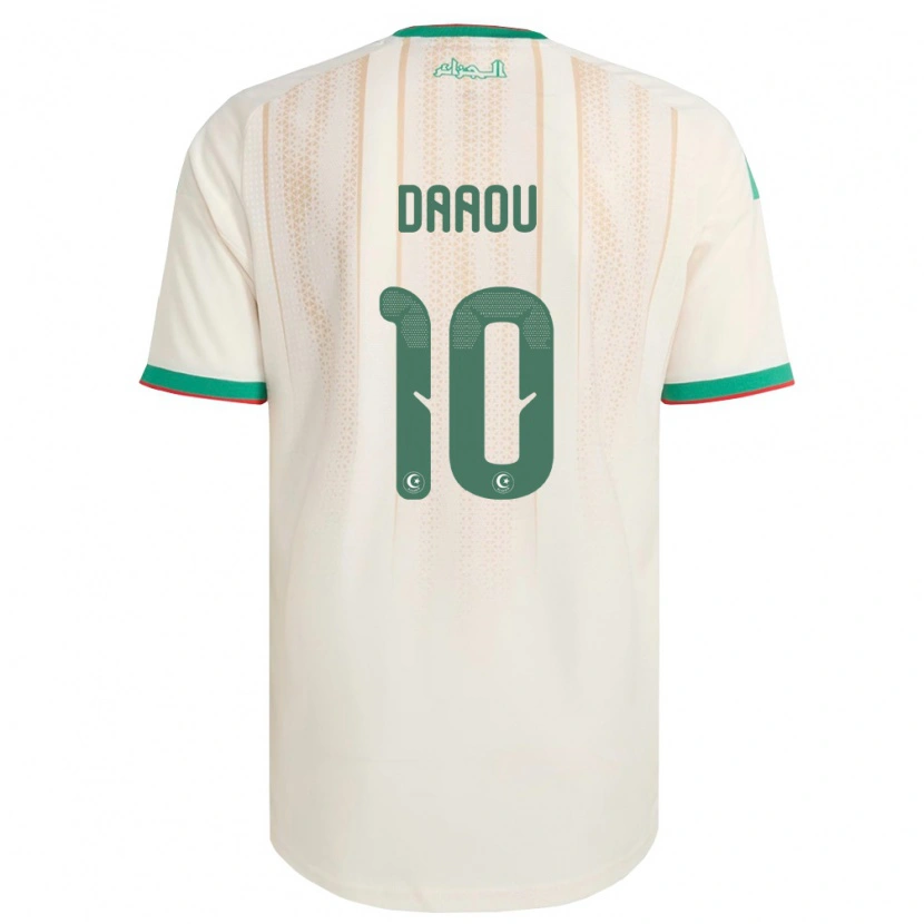 Danxen Niño Camiseta Argelia Bilal Daaou #10 Marfil Verde Rojo 1ª Equipación 26-28 La Camisa México