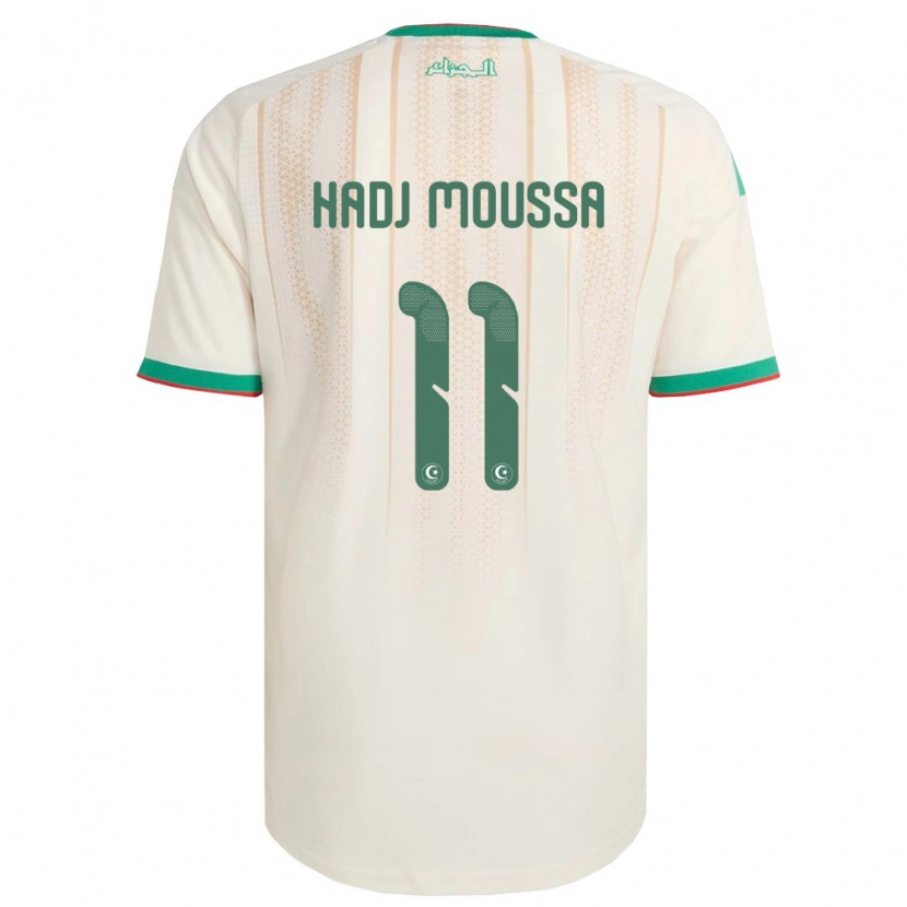 Danxen Niño Camiseta Argelia Anis Hadj Moussa #11 Marfil Verde Rojo 1ª Equipación 26-28 La Camisa México