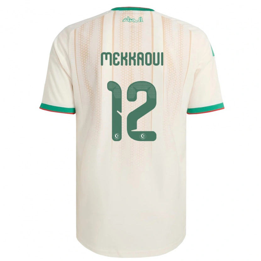 Danxen Niño Camiseta Argelia Ilyes Mekkaoui #12 Marfil Verde Rojo 1ª Equipación 26-28 La Camisa México