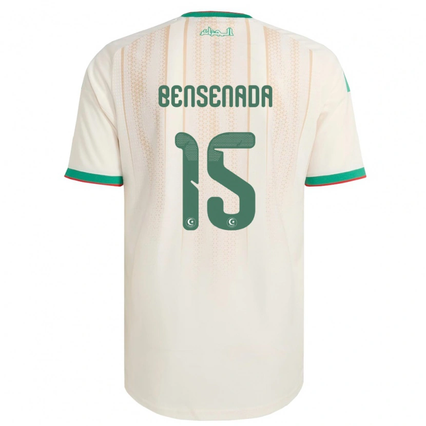 Danxen Niño Camiseta Argelia Ilyes Bensenada #15 Marfil Verde Rojo 1ª Equipación 26-28 La Camisa México