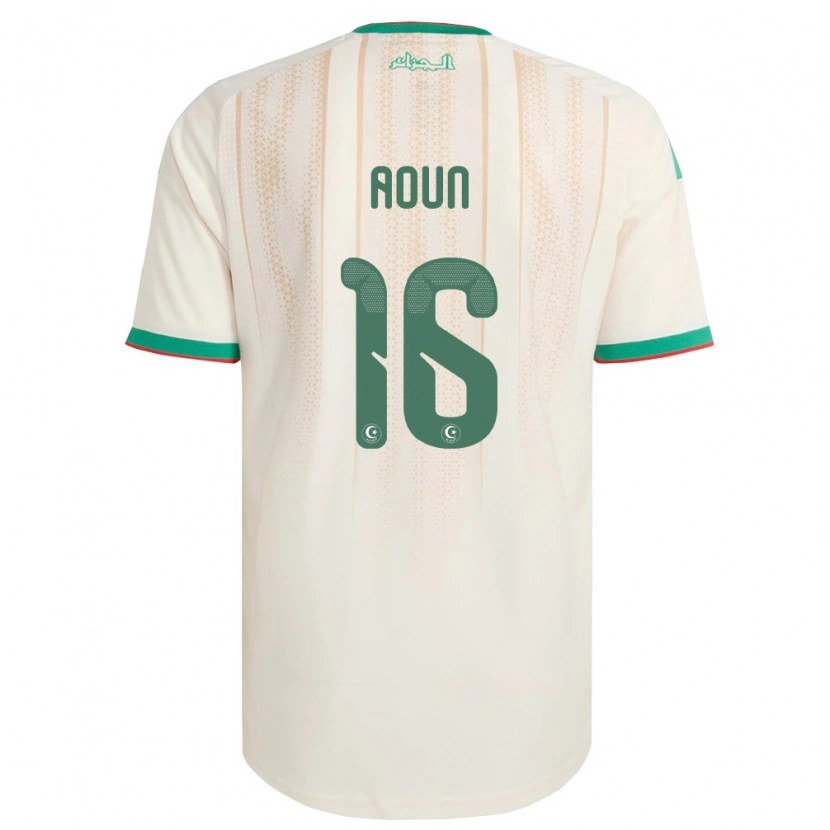 Danxen Niño Camiseta Argelia Abdellah Aoun #16 Marfil Verde Rojo 1ª Equipación 26-28 La Camisa México