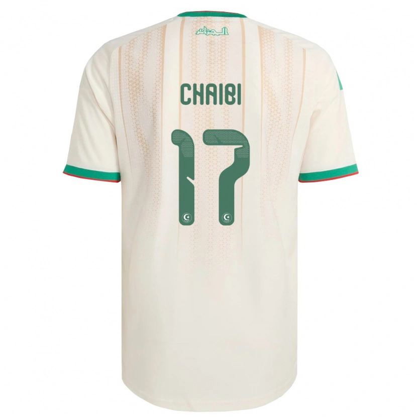 Danxen Niño Camiseta Argelia Farès Chaïbi #17 Marfil Verde Rojo 1ª Equipación 26-28 La Camisa México