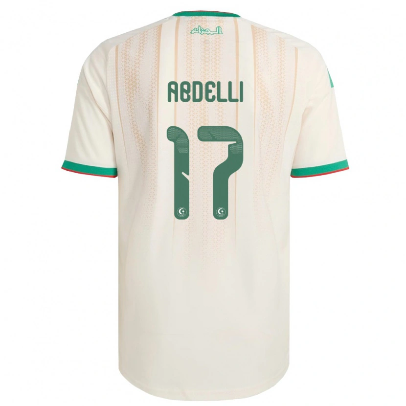 Danxen Niño Camiseta Argelia Himad Abdelli #17 Marfil Verde Rojo 1ª Equipación 26-28 La Camisa México