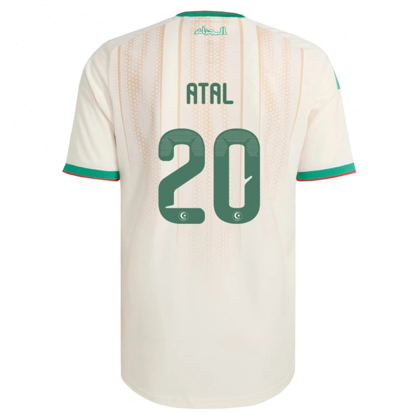 Danxen Niño Camiseta Argelia Youcef Atal #20 Marfil Verde Rojo 1ª Equipación 26-28 La Camisa México
