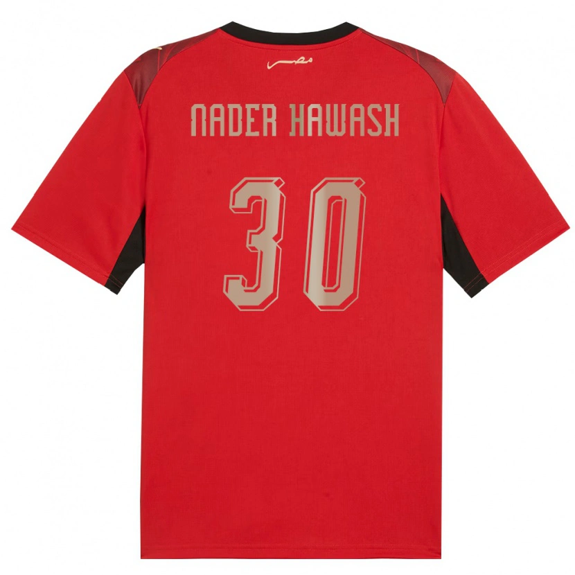 Danxen Niño Camiseta Egipto Ahmed Nader Hawash #30 Rojo Negro Oro 1ª Equipación 26-28 La Camisa México