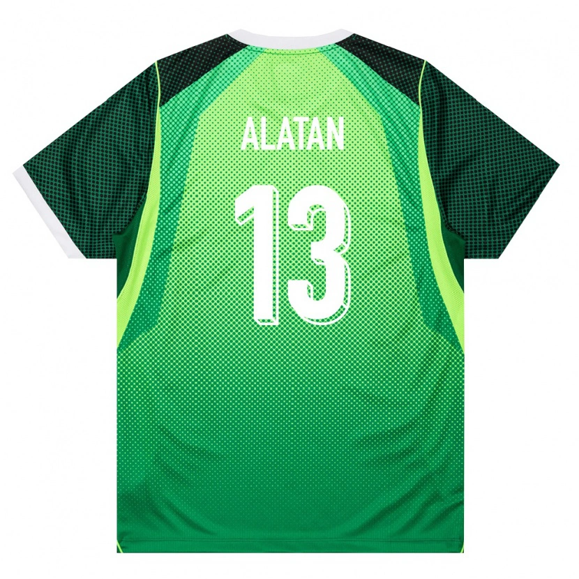 Danxen Niño Camiseta Nigeria Azuka Alatan #13 Verde Blanco 1ª Equipación 26-28 La Camisa México