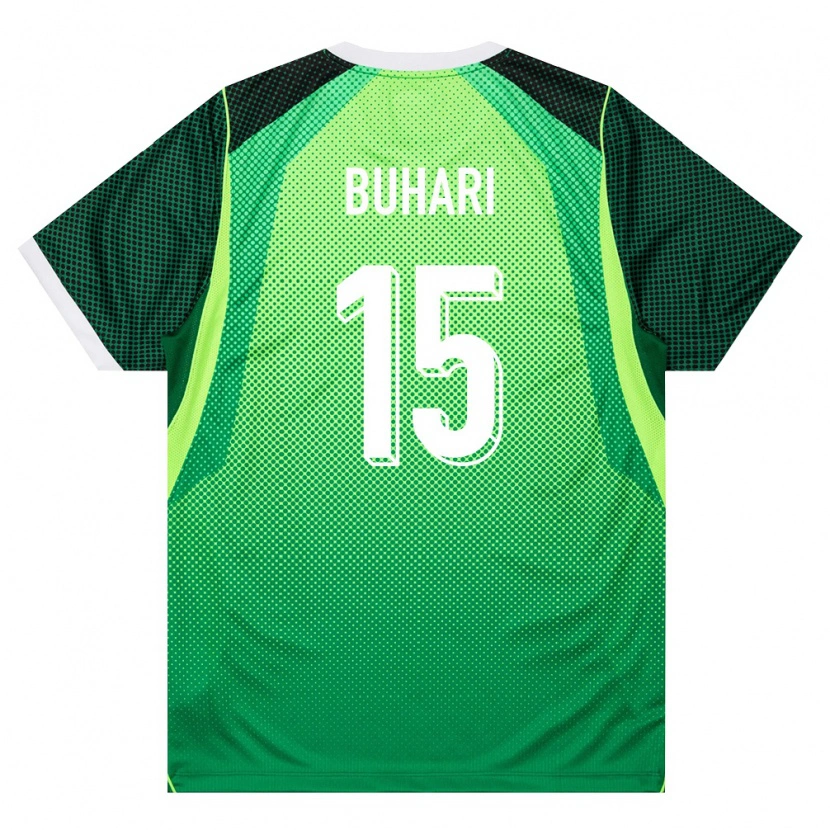 Danxen Niño Camiseta Nigeria Ibrahim Buhari #15 Verde Blanco 1ª Equipación 26-28 La Camisa México