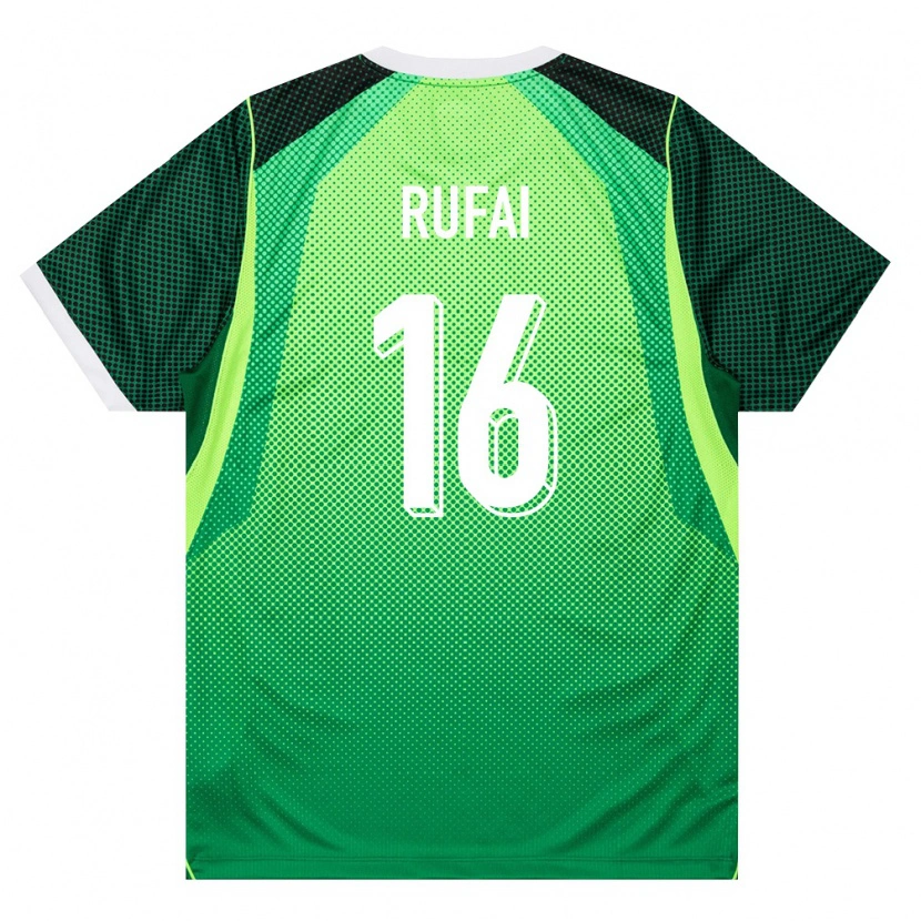 Danxen Niño Camiseta Nigeria Abubakar Rufai #16 Verde Blanco 1ª Equipación 26-28 La Camisa México