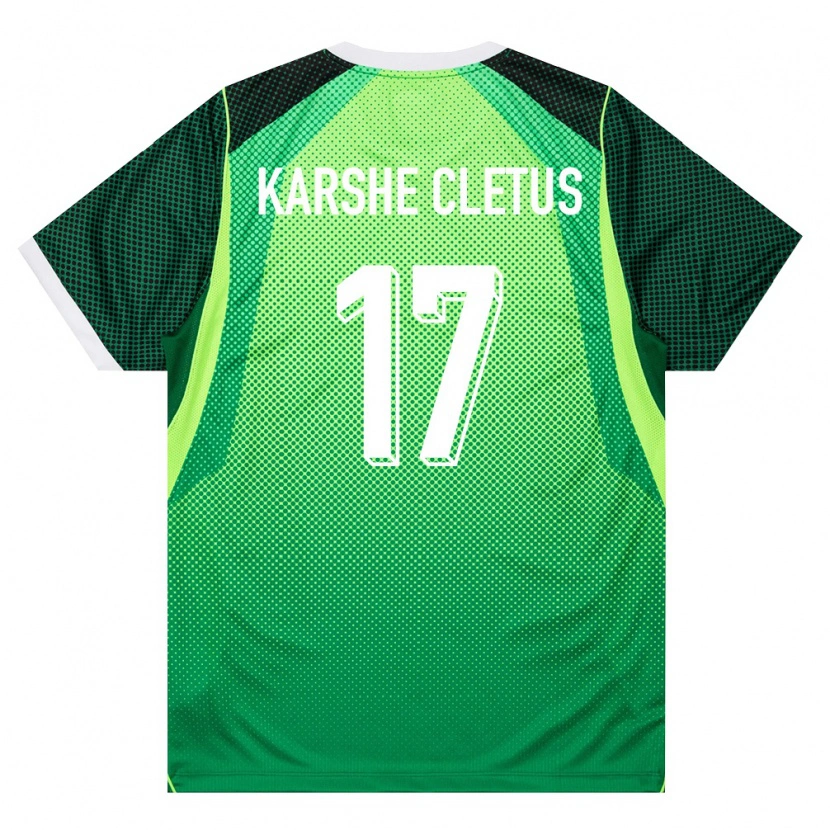Danxen Niño Camiseta Nigeria Simon Karshe Cletus #17 Verde Blanco 1ª Equipación 26-28 La Camisa México