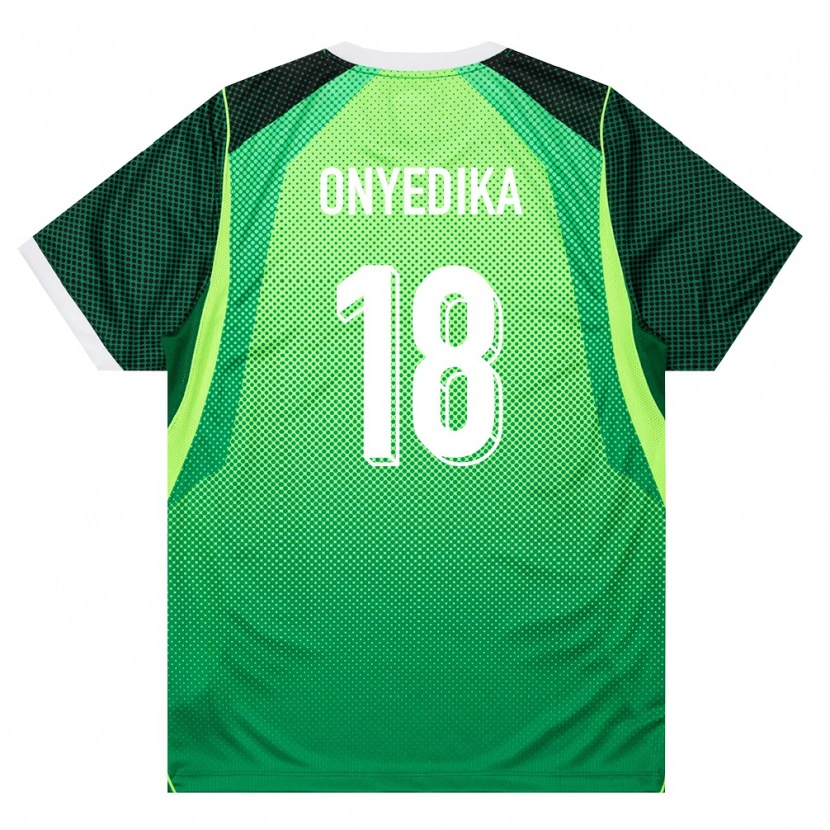 Danxen Niño Camiseta Nigeria Raphael Onyedika #18 Verde Blanco 1ª Equipación 26-28 La Camisa México