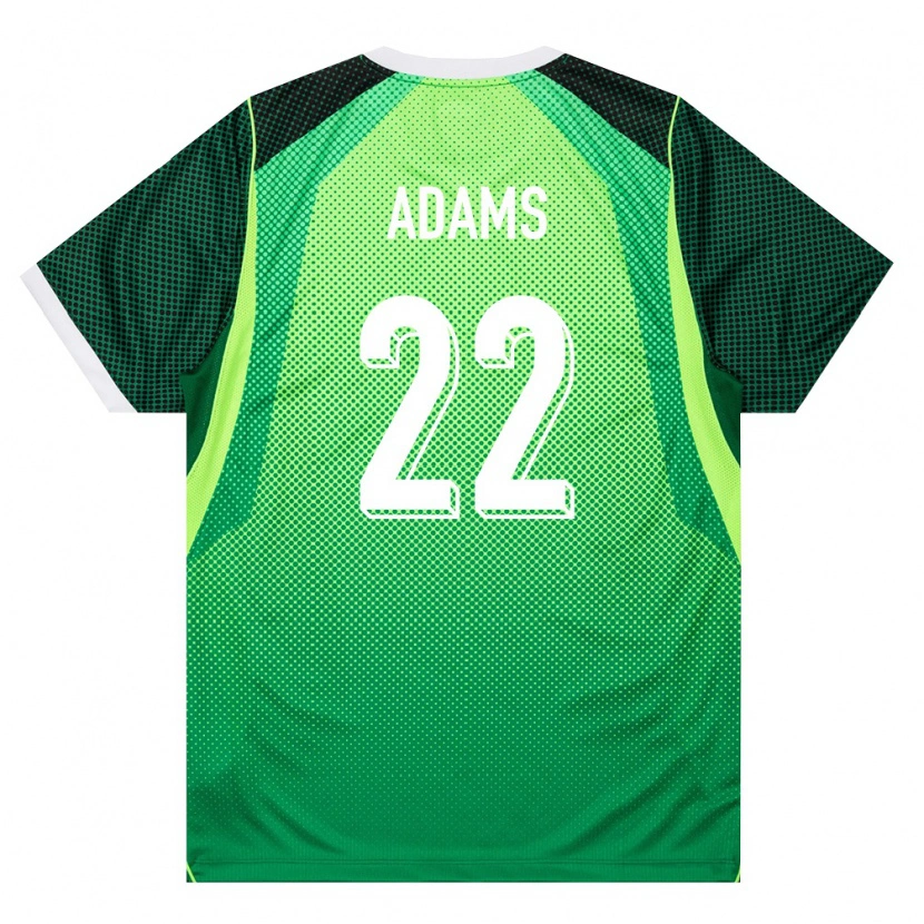 Danxen Niño Camiseta Nigeria Akor Adams #22 Verde Blanco 1ª Equipación 26-28 La Camisa México